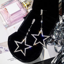 Load image into Gallery viewer, Rhinestone Five-Pointed Star Earrings